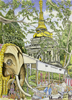 チェンマイの古寺と守護神像（3）