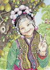 タイ　チェンマイ　少数民族の少女（3）